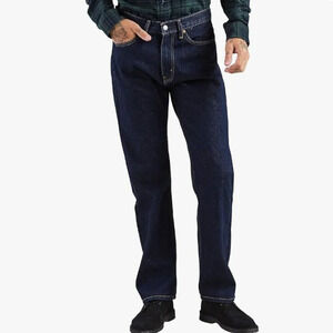 Levi's Men's 505 Regular Fit Jeans Big and Tall Dark Indigo‎ Sz 42x30